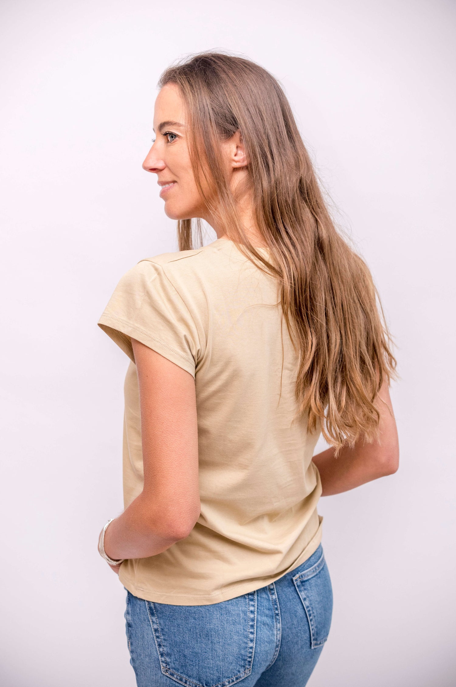 Polera V Neck Top Pima