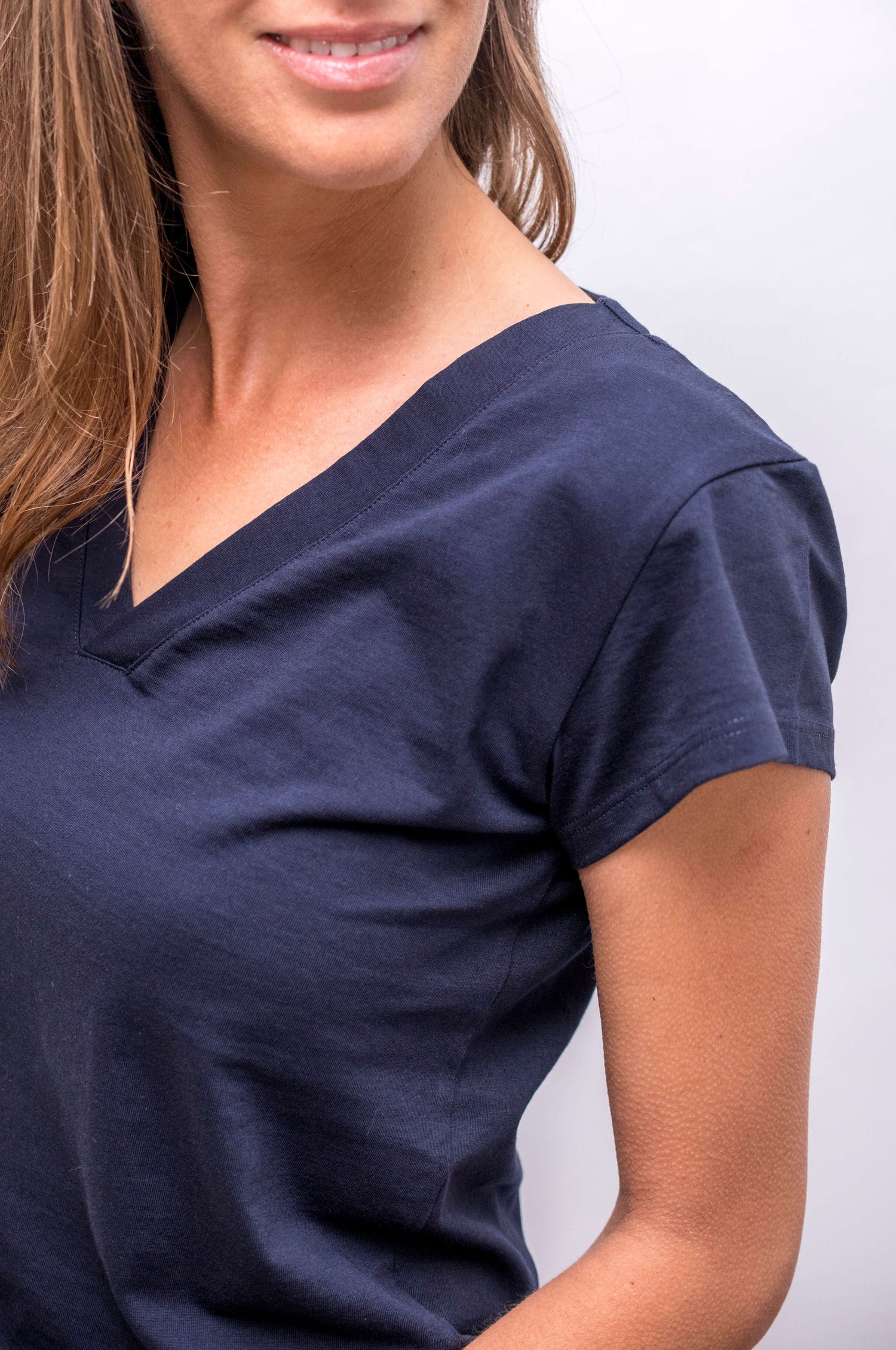 Polera V Neck Top Pima