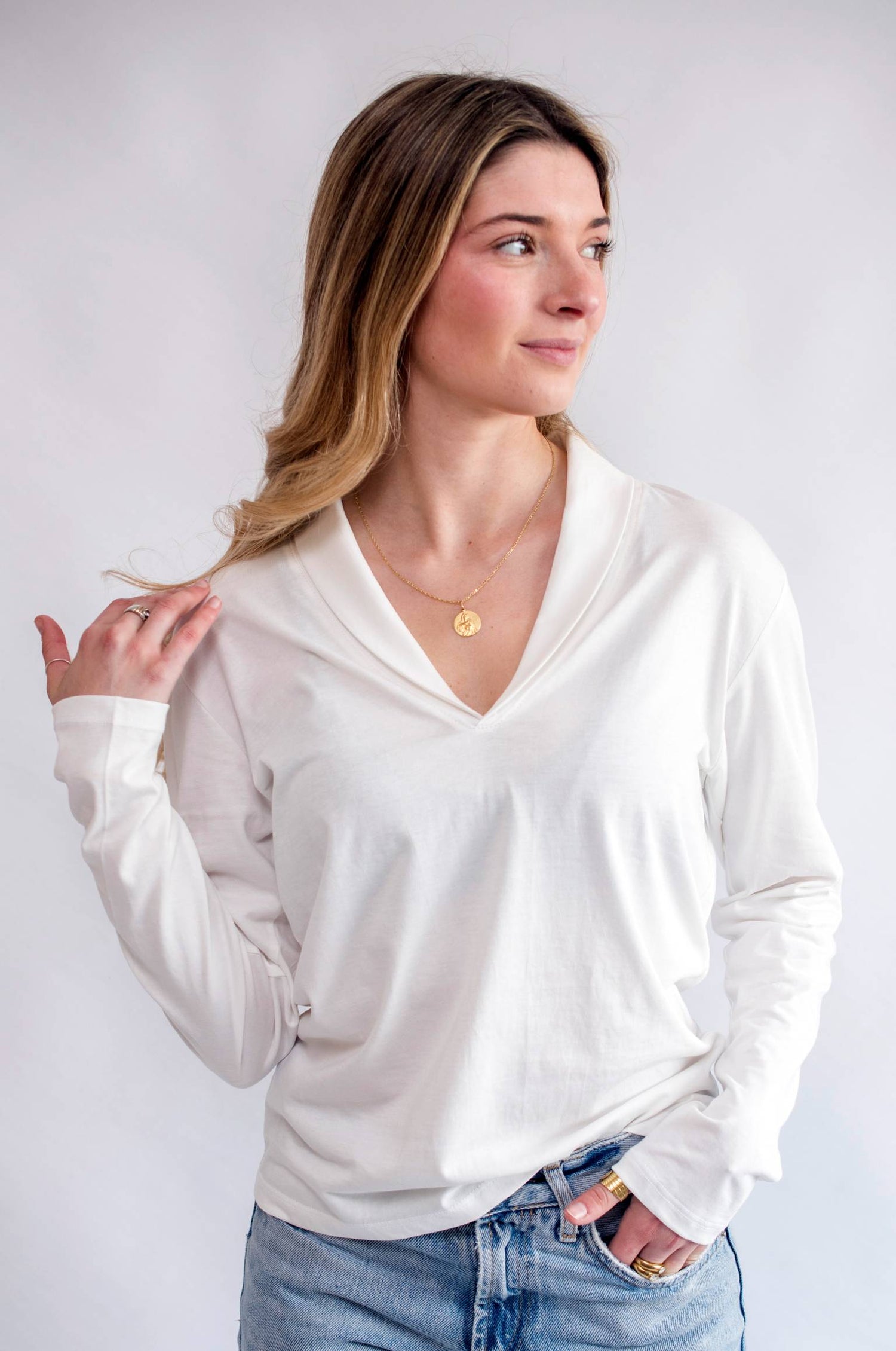 Polera Shawl neck Pìma