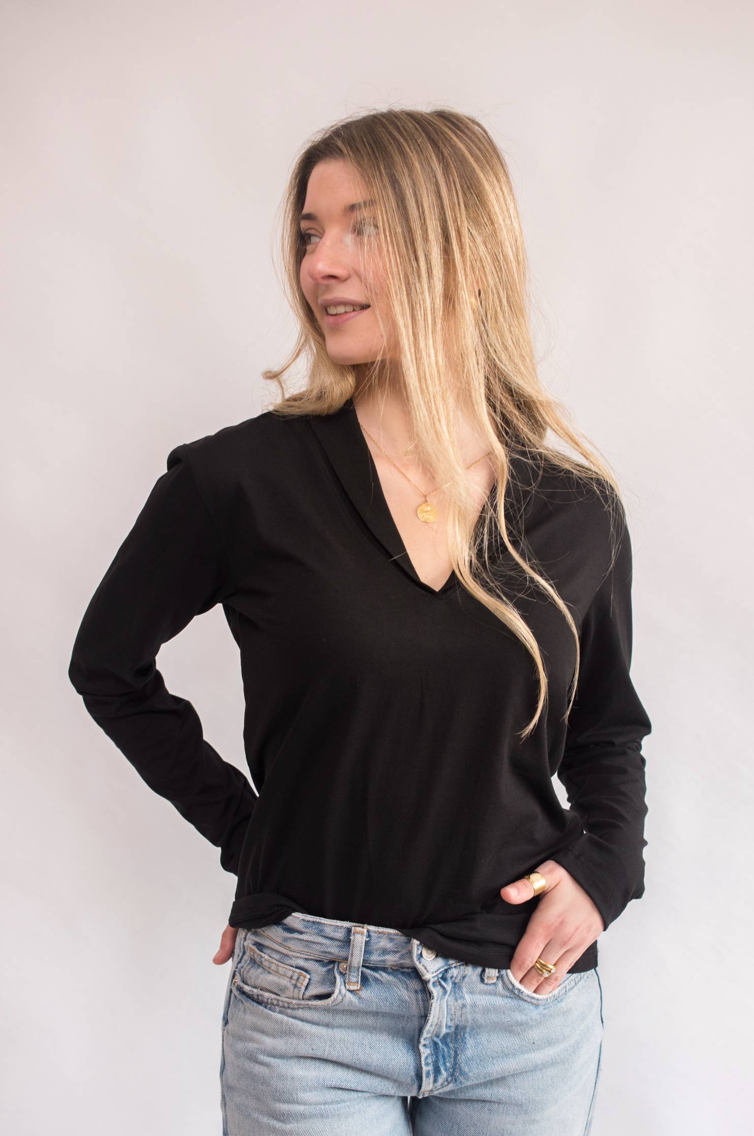 Polera Shawl neck Pìma