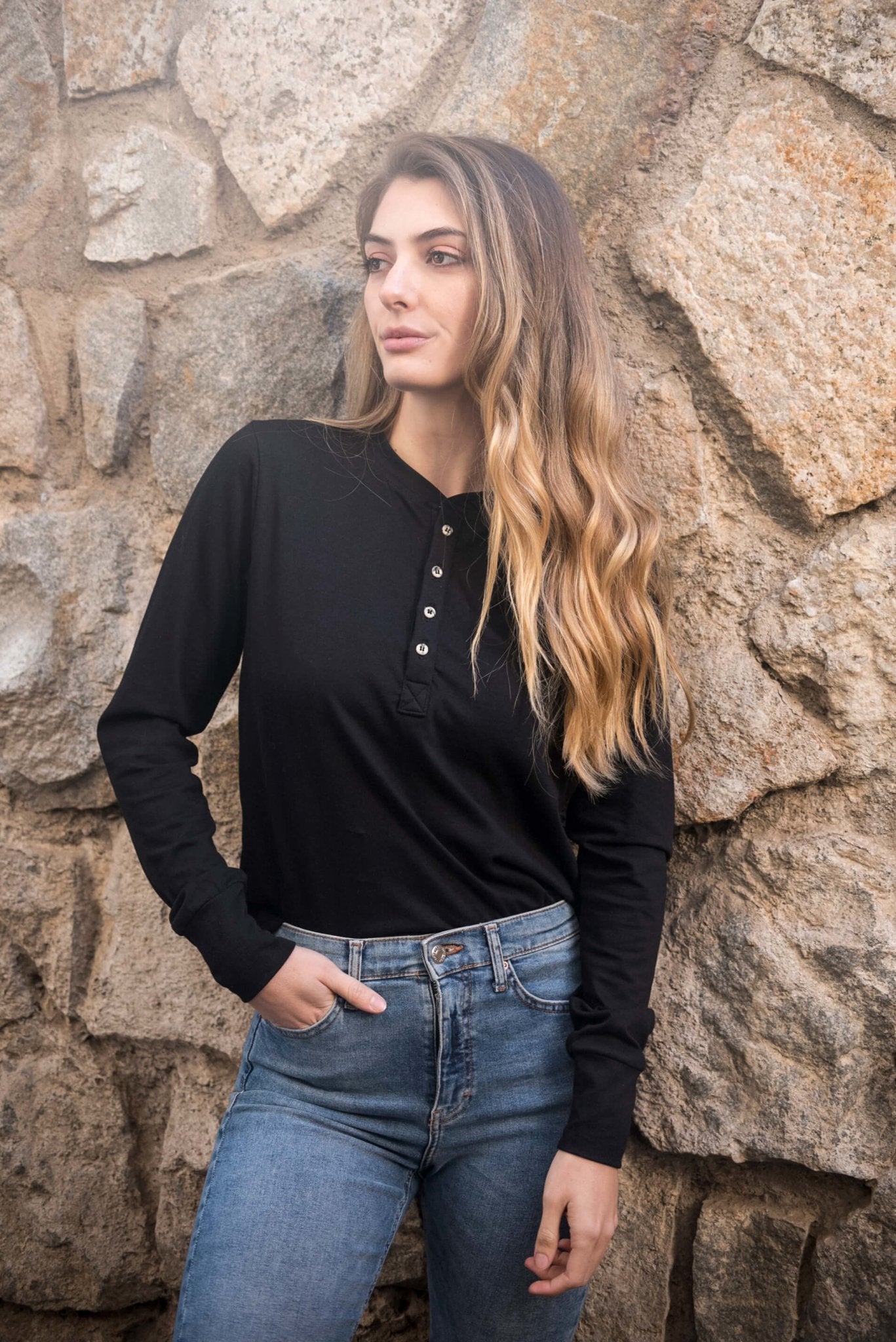 Polera Henley Pima - Blackmoby