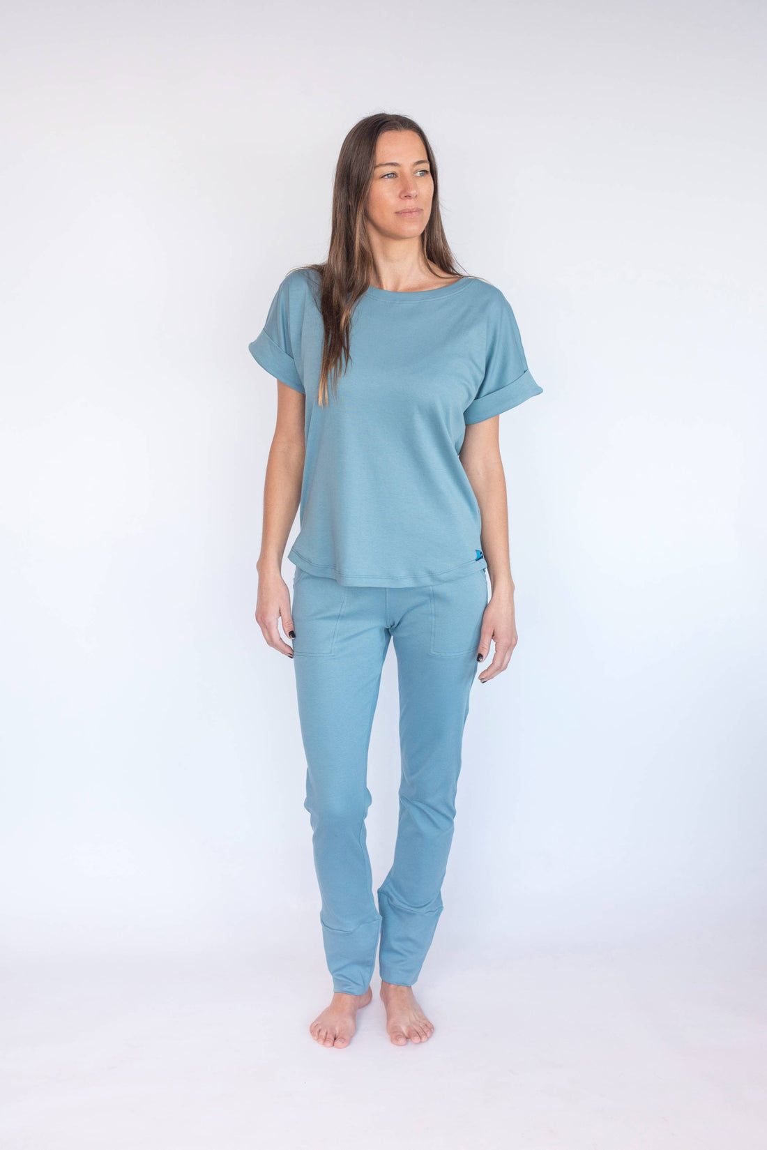 Nyde Manga Corta - Polera y Pantalón Pima